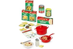 Melissa & Doug Set di Pasta, Set di Cibo per bambini, Giochi d'imitazione, Giocattoli di Ruolo, Gioco Montessori, Regali per Bambini e Bambine di 3 4 5 6 7 anni