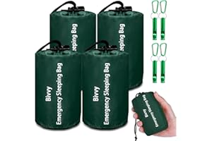 Emergency Sleeping Bag Survival Bag, Cymuber Portable Waterproof Thermal Bivy Sacks Tac Bivvy Bags,Camping Mylar Sleeping Bag Survival Gear Emergency Blankets Survival Shelter