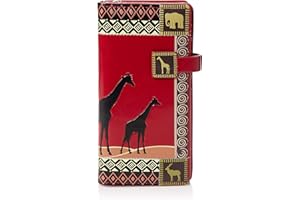 SHAG WEAR Shagwear portafoglio per giovani donne, Large Purse : (safari africano rosso/African Safari)