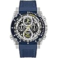 Bulova Men's Icon High Precision Quartz Chronograph Watch, Curved Mineral Crystal, 300m Water Resistant, Continous Sweeping Secondhand, Luminous Markers