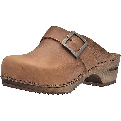 leather clog mule