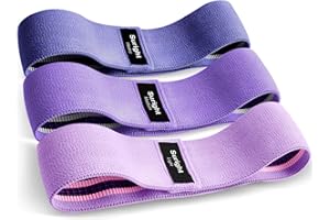Suright Bande Elastique Musculation en Tissu, Bande Elastique Fitness 3 Niveaux de Force, Elastique Sport pour Le Yoga/Pilates/Fitness/Squats/Pont fessiers