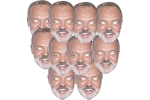PRINTSTER Graham Norton Face Mask - Eurovision Party - 5 or 10 Pack - Ready To Wear - Celebrity Mask
