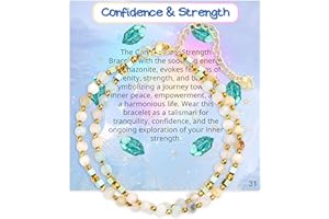 Farfume Bransoletki z kryształów dla kobiet, Bransoletki do zrównoważenia czakr dla kobiet, Bransoletki z kryształów ametystu dla kobiet i dziewcząt - Podwójne ogniwo w jednej bransolecie