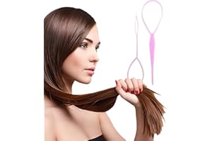 WOO LANDO Zestaw 2 szt. Hair Twister – kok lub topsytail Styling w kilka sekund – zestaw pomocy do fryzur wraz z samouczkiem wideo (róża)