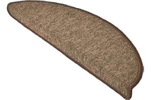 Beautissu Set da 15 tappetini gradini scale ProStair - 55x15cm - passatoie gradini e scalini singoli - marroncino