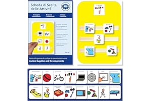 AUTISM SUPPLIES AND DEVELOPMENTS Scelta attività - Agenda Visiva Bambini Autismo – 16 Flashcards – CAA Giochi Montessori/Educativi – Ludattica – Regali Autistici – Italiano