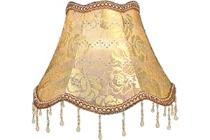 Eastlion 9.8" E27/E14 Pantalla de Lámpara de Mesa Pantalla de Pie,13x25x20cm marrón