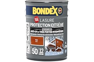 BONDEX - Lasure Bois Protection Extrême - Anti-UV/Humidité - Haute Résistance - Séchage Rapide - 5L - Teck