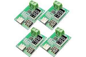 INNOMAKER 4Pcs Type-C QC AFC PD2.0 PD3.0 to DC Fast Charge Decoy Trigger Polling Detector USB-PD Notebook Power Supply Change Board with LED Support 5V/9V/12V/15V/20V Fixed Voltage Output (PDDecoy)