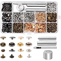 Bottoni A Pressione Metallici Oro 10mm: Set Di 10 Per Borse, Jeans E Pelletteria - Foto 2