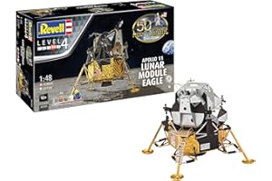 Revell Modellbausatz Apollo 11 Mondlandefähre Eagle I Maßstab 1:48 I 75 Teile I Nachbildung von Neil Armstrongs historischer Reise I Geschenkset inkl Farben und Kleber I Detailreicher Modellbausatz