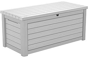 KOLL LIVING GARDEN Koll Living Aufbewahrungsbox/Kissenbox, 623 Liter trockener & belüfteter Stauraum - mit Gasdruckfedern - Deckel bis zu 272 kg belastbar