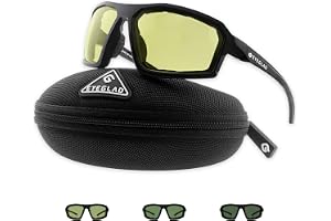 EYEGLAD REV Z87+ Powersports Motorcycle Riding Goggles High Impact Photochromic UV400 Sports Wrap Sunglasses Safety Glasses (Cyber Yellow)