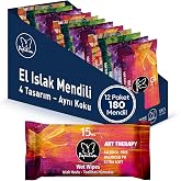 Papilion Seyahat Mendilleri &ndash; 12'li Paket (180 Mendil), Sanat Terapisi Tasarımı|&Ccedil;ocuklar İ&ccedil;in Nazik ve Eğlenceli El Mendiller