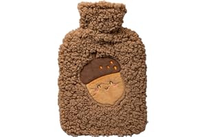 iN Hot Water Bottle with Cover | UK Safety Tested | Super Soft, Leakproof | Large | Hot Water Bag for Neck, Shoulder, Warmer, Period Pain Relief, Stomach Cramps, Gifts for Women, Men