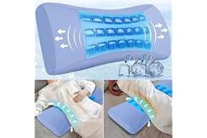 HYDOMI Lumbar Support Pillow for Bed Relief Lower Back Pain with Cooling Gel: Lower Back Pillow for Sleeping-Memory Foam Waist Pillow for Side, Back&Stomach Sleepers-Back Support Pillow for Chair,Car,Office
