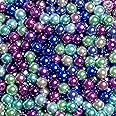 TOAOB 500 Stück Glasperlen Set - 6mm Runde Bastelperlen In 10 Farben Für Schmuckherstellung