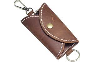 BAWAKO Portachiavi in vera pelle per donna e uomo, portachiavi per un massimo di 6 chiavi