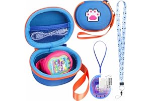 Meetikar Twarda obudowa do przenoszenia Tamagotchi Uni/Tamagotchi Pix/Tamagotchi oryginalne wirtualne elektroniczne zwierzątko domowe, z paskiem na rękę, osłoną ekranu i smyczą na klucze, tylko torba