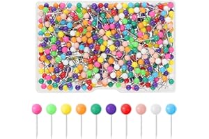 Vicloon Puntine Da Disegno, 500PCS Mappa Tacks, Mappa Puntine Da Disegno Punta Rotonda Da 4 Mm Con Punta in Acciaio Inox Puntina Decorativa per Mappa Del Mondo E Tavola in Sughero