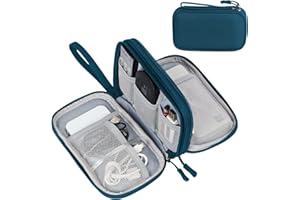 FYY Kabeltasche,Elektronik Tasche Organizer,Kabelorganizer Kabel Etui Elektronik Zubehör Organizer Tasche Universaltasche für Accessories Handy Ladekabel,Powerbank,USB Sticks,SD Karten,3layer,Cyan