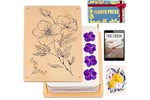 Berstuk Wooden Flower Press for Adults and Teens - Includes Expert Video Tutorials - Large Flower Press Kit 27.5 x 17.5cm - Gift-Ready Packaging Ideal for Arts and Crafts Lovers