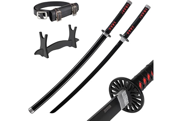 58 SPECIAL REPLICAS Katana Demon Slayer en Bois | Catana Tanjiro 105 cm | Sabre Démon Slayer Decoration | Épée Bambou Cosplay | Anime Samouraï Ninja Sword | Kamado Tanjirous Katiana