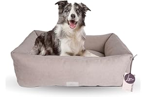 Ligo Buddy Elegance - Cuccia per cani Lettino per cane realizzata in Italia. Cuscino materasso per Cane cuccetta completamente sfoderabile e lavabile in lavatrice. (L/XL: 110 X 85 cm BEIGE ELEGANCE)