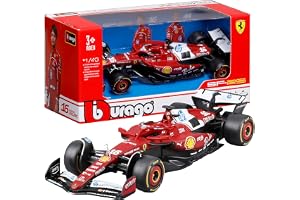 Bburago - Ferrari SF-25 F1 2025#16 Leclerc, samochód diecast w skali 1:43, szczegółowa replika bolidu Ferrari Formuły 1, oficjalna licencja Ferrari, zalecany wiek 3+ lata