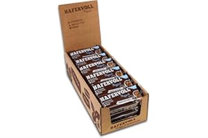 ‎HAFERVOLL HAFERVOLL Flapjack Kakao-Haselnuss, 18 x 65 g Müsliriegel - mit Honig ohne Zusatz von Zucker, Hafer, Handmade, im Ofen gebacken