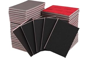 Shineboc Zestaw gąbek szlifierskich, ziarnistość 180-3000, elastyczna podkładka szlifierska wypełniona pianką, mokre i suche bloki, arkusze papieru ściernego do drewna i metalu, balustrad, polerowania