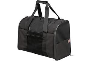 Trixie 2882 Connor - Zaino per trasporto cane/gatto, Poliestere, Nero/grigio, 42 × 29 × 21 cm