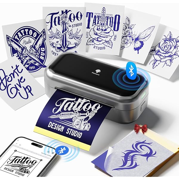 CNYMANY Tattoo-Übungsset Mit Silikonhaut & Transferpapier - 6x Übungshaut (1mm/3mm) + 10x Schablonenpapier