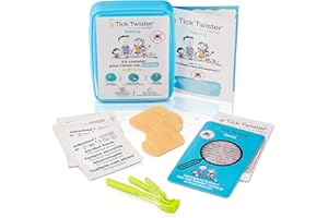 TICK TWISTER Tire Tique pour Chien, Chat et Humain – Kit Complet avec Pince à Tique (set de 3), Lingettes Désinfectantes, Pansements, Loupe et Boîte de Rangement pour Toute la Famille