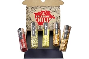 ‎TIMBER TASTE TIMBER TASTE® Scharfes Chili Gewürze Geschenkset für Männer & Frauen [BIS 700000 SCOVILLE] | 5 handverlesene Chilis - zum Geburtstag- Besonderes Geschenk Set für Erwachsene