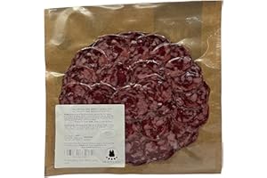 THE BLACK HOOF Salchichon Iberico de Bellota - 100 grammes de Saucisson Ibérique Tranche de porcs ibériques nourris avec des glands. Charcuterie Iberique Pata Negra