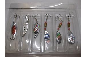 JIMBOBS 6 X FISHING SPINNERS COARSE SEA LURES PIKE PERCH TROUT SPINNER BAIT 3 HOOKS METAL SPINNERS GIFT PRESENT CHRISTMAS
