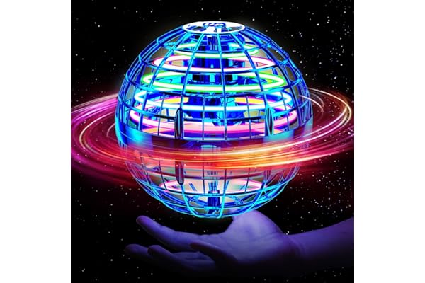 Ivtivfu Boule Volante (Bleu) Flying Orb Ball Fly UFO Boule Magique Spinner Boomerang Jouet extérieurs pour Garçon et Fille Enfant Cadeau pour Les 6 7 8 9 10 12 Ans