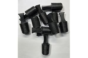 dexierp Bouchon d'insertion Conique nervuré de Force de Protection pour 23/32" 3/4" 25/32" 18-20mm ID Trou Filetage Ouverture de Bouteille de Tube (Paquet de 10) Caoutchouc réutilisable