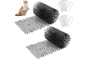 2 stycken 200 x 30 cm dorngaller mot katter, WADEO kattförsvarsgaller, djurbarriär, kattskrämma, matta med spikar för inomhus