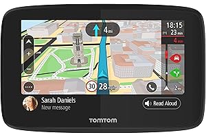 TomTom Samochodowa nawigacja sat GO 520, 15 cali z głośnomówiącymi połączeniami, Siri, Google Now, aktualizacje za pośrednictwem WiFi, dożywotniego ruchu przez smartfona i mapy świata, wiadomości do smartfonów, ekran pojemnościowy, czarny, szary