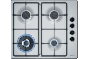 Bosch Home & Kitchen Appliances Bosch PBH6B5B60 Gas hob, 60 cm, Stainless steel, Serie 2, Built in