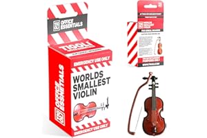 PANDA LOCO El violín de emergencia más pequeño del mundo. - Esenciales de oficina, regalo de cumpleaños, Navidad, broma secreta de Papá Noel
