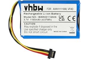 ‎VHBW vhbw Bateria kompatybilna z nawigacją Tomtom Go 6100, 4FL60, 6200, 6250 GPS (1100 mAh, 3,7 V, litowo-jonowa)