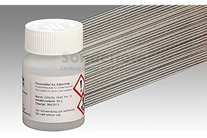 SONDERLOTE 10 Lötstäbe Silberlot Abm. 1,0x500 mm Hartlot 45% Silber, AT 670 °C und 100 g Flussmittelpaste