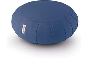 basaho Poduszka Do Medytacji CLASSIC Zafu | Bawełna Organiczna | Z Łuską Gryki | Zdejmowana Poszewka Nadająca się do Prania