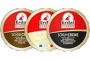 IUSOT Erdal Crema para zapatos Classic, colores: negro, todos los colores, marrón, 3 x 75 ml, pack de 3 unidades, Negro, Todos los colores, Marrón