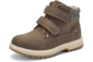 TZJS Unisex Kinder Klassische Stiefel Jungen Mädchen Baby Winterstiefel Mit Klettverschluss Wasserdicht Stiefeletten Schneestiefel Arbeitsstiefel Rutschfeste Trekking Winterschuhe 22-35EU