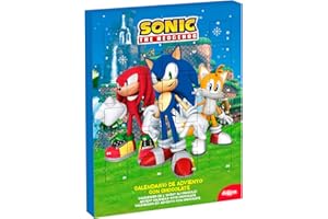 dekora - Calendario dell’Avvento Sonic the Hedgehog – 50 g Cioccolato al Latte – Calendario Avvento Bambini 2025 – Videogiochi Sega – 24 Cioccolatini Regalo